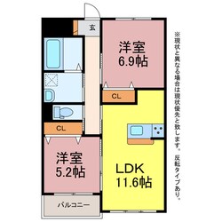 エルヴェ汐焼Ａ・Ｂ棟の物件間取画像